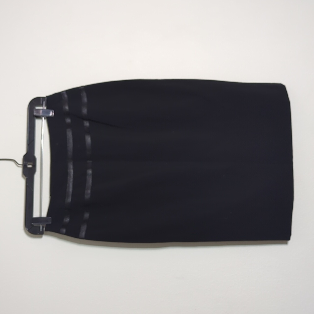 The Limited Black Pencil Skirt with Double Buckle Detail Size 4 - Picture 5 of 8